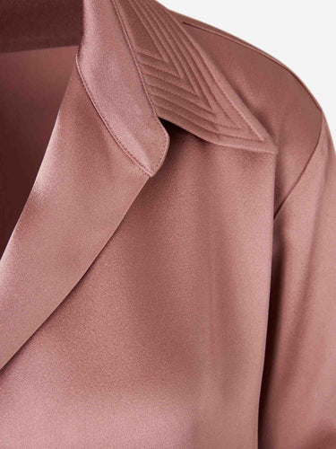 Dries Van Noten Mujer Barcelona Blusa Satinada Celinta color Rosa Envejecido sku 701-002314 01 - Foto 3