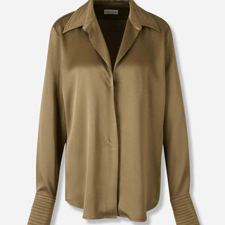Dries Van Noten Mujer Barcelona Blusa Satinada Celinta color Verde sku 701-002314 02 - Foto 1