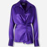 Dries Van Noten Mujer Barcelona Camisa Seda Drapeada color Violeta sku 701-002315 01 - Foto 1