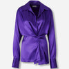 Dries Van Noten Mujer Barcelona Camisa Seda Drapeada color Violeta sku 701-002315 01 - Foto 1