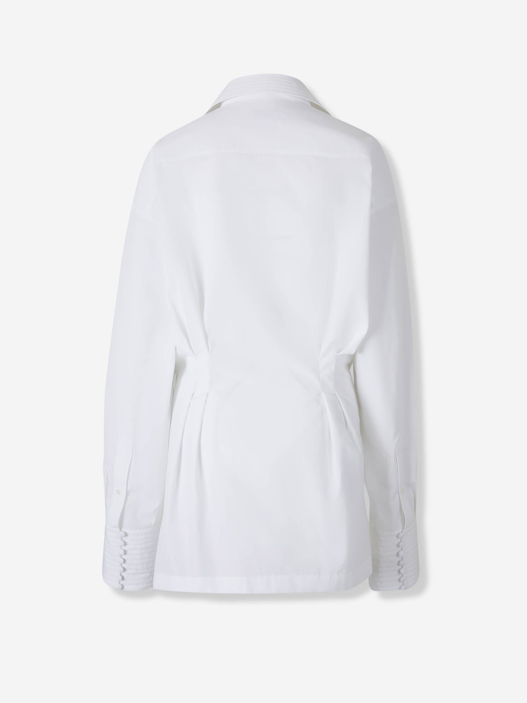 Dries Van Noten Mujer Barcelona Camisa Seda Drapeada color Blanco sku 701-002316 01 - Foto 2