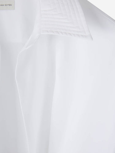 Dries Van Noten Mujer Barcelona Camisa Seda Drapeada color Blanco sku 701-002316 01 - Foto 3