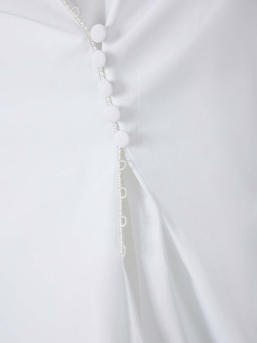 Dries Van Noten Mujer Barcelona Camisa Seda Drapeada color Blanco sku 701-002316 01 - Foto 4
