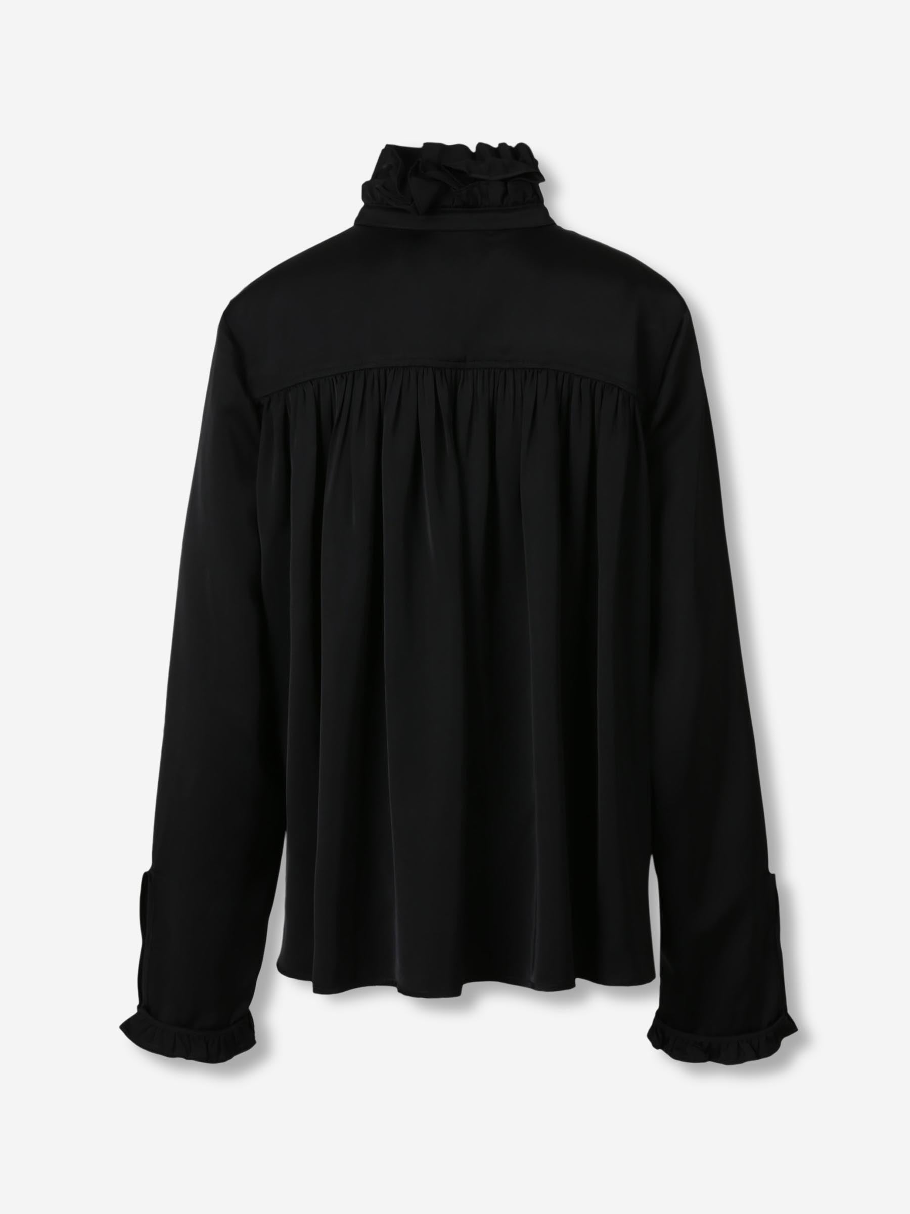 Jil Sander Mujer Barcelona Blusa Volantes color Negro sku 701-002321 01 - Foto 2