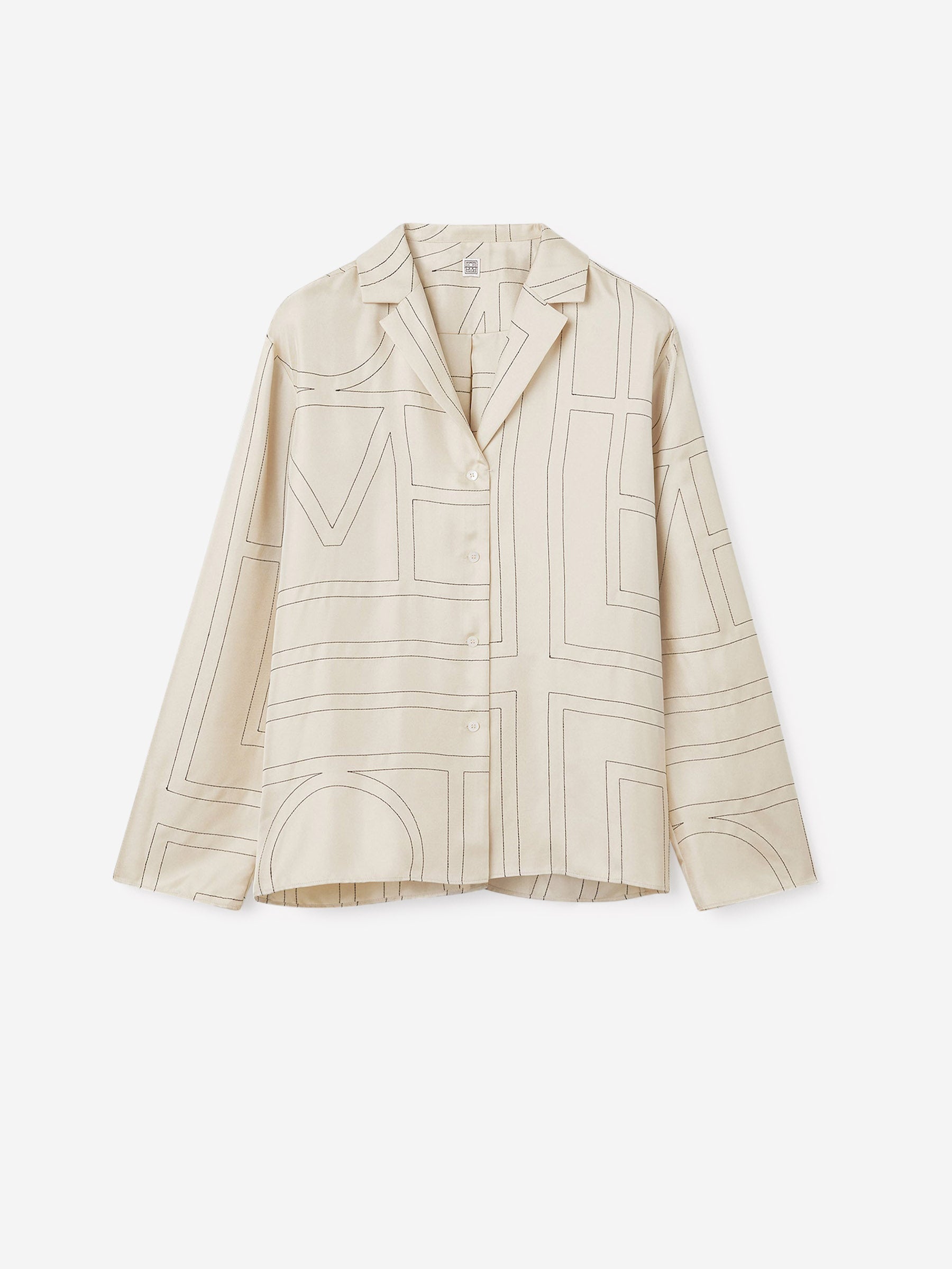 TOTEME Mujer Barcelona Blusa Seda Monograma color Beige sku 701-002323 02 - Foto 1