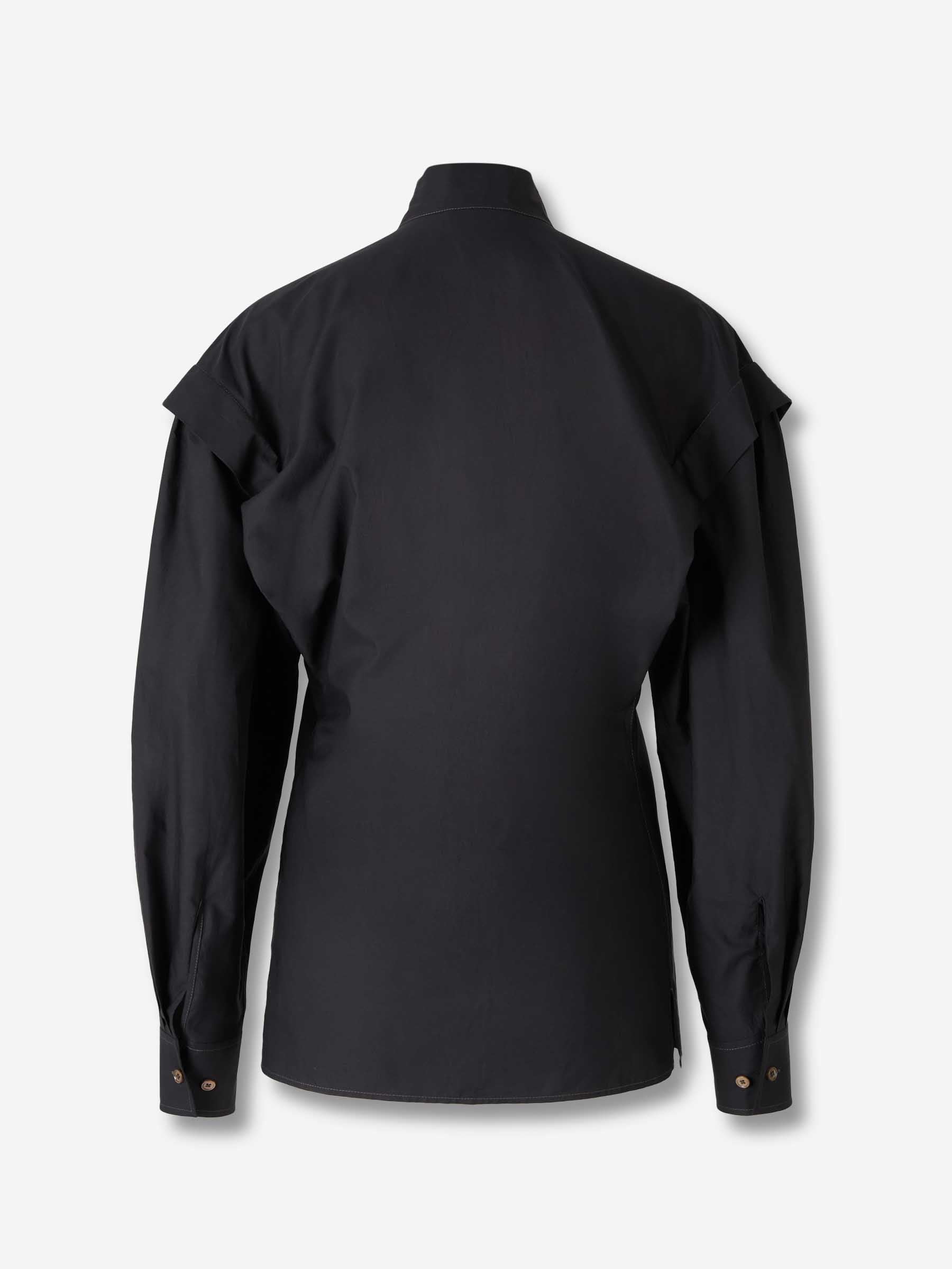 Lemaire Mujer Barcelona Blusa Ascot color Negro sku 701-002328 01 - Foto 2