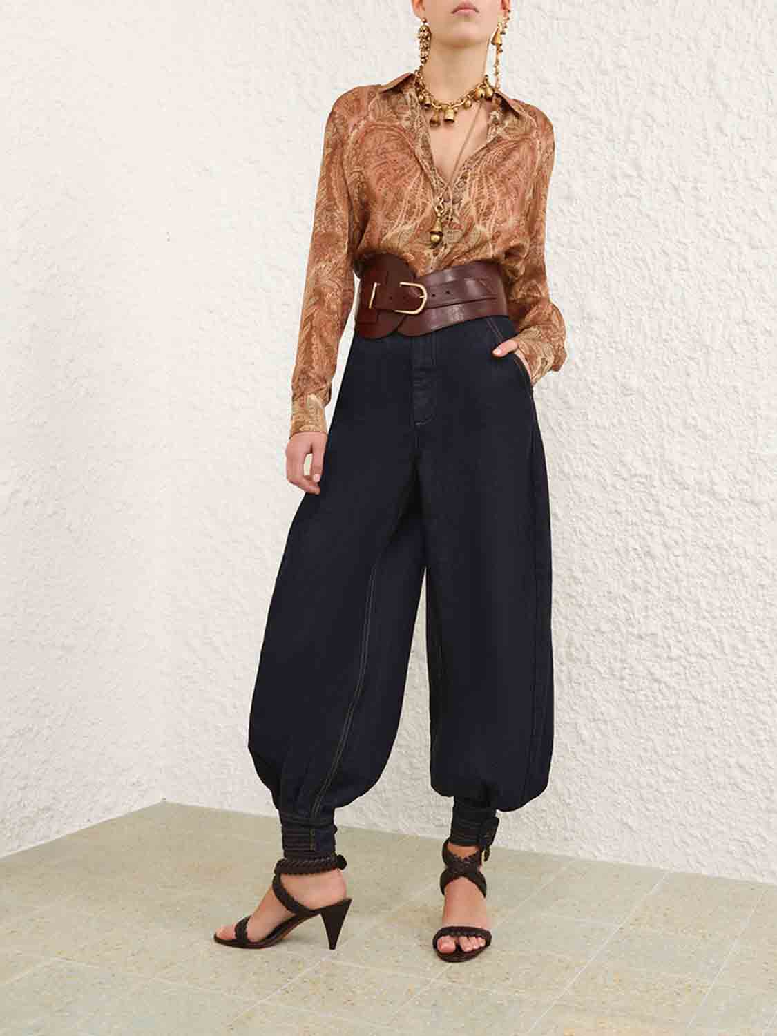 Zimmermann Mujer Barcelona Blusa Seda Paisley color Terracota sku 701-002330 01 - Foto 2