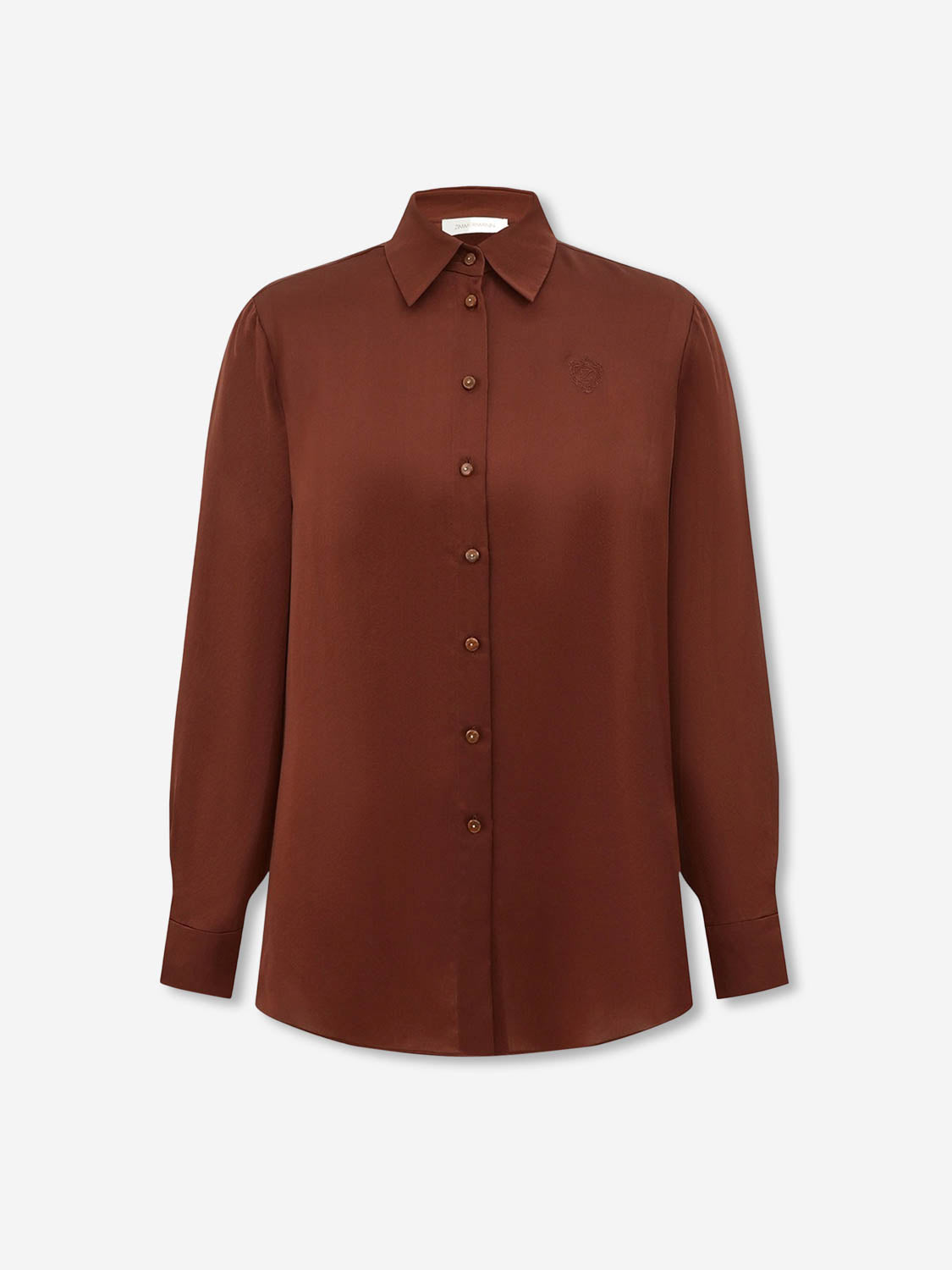 Zimmermann Mujer Barcelona Blusa Seda Lisa color Marrón Oscuro sku 701-002331 01 - Foto 1