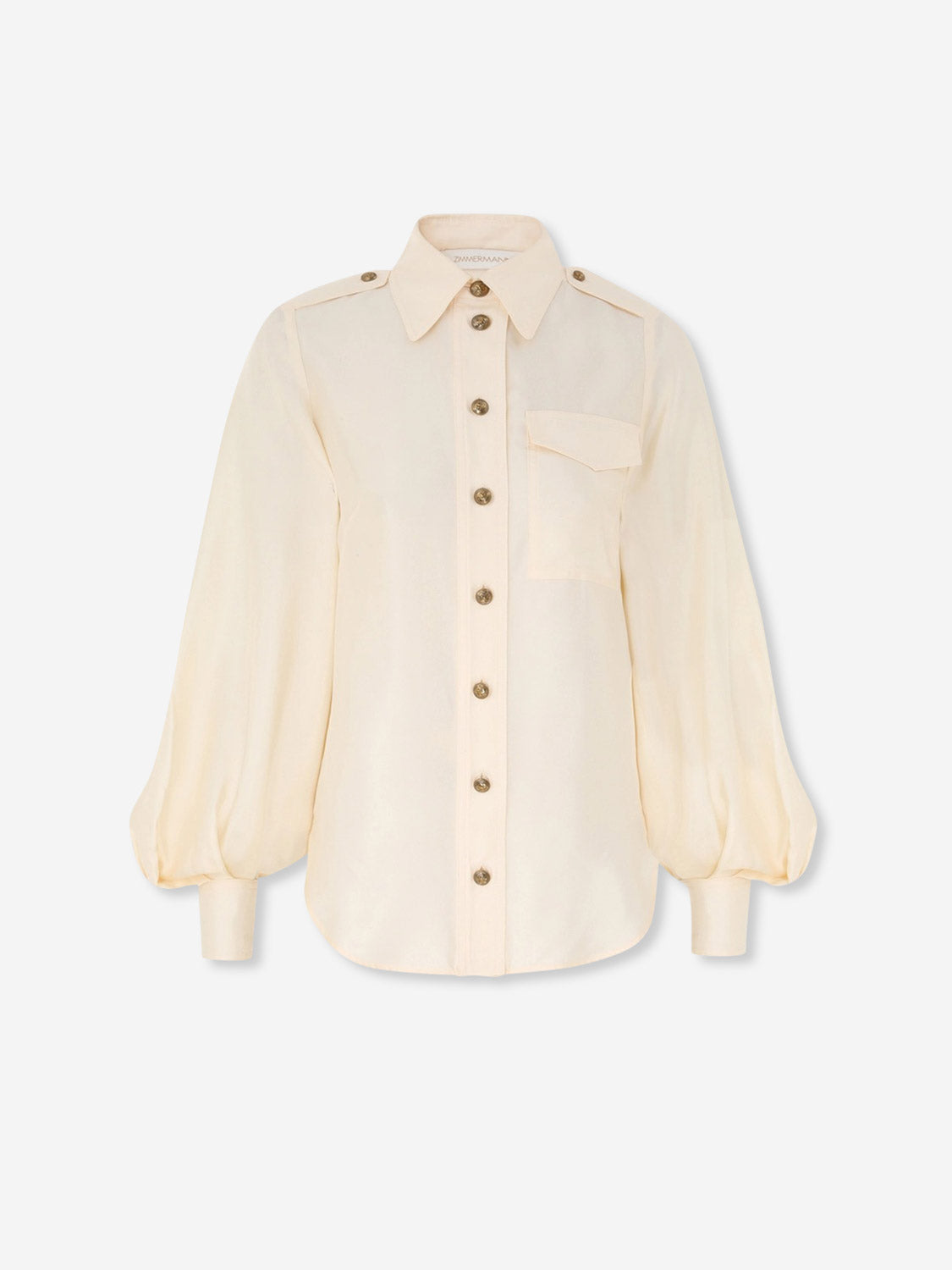 Zimmermann Mujer Barcelona Camisa Utility Seda color Crema sku 701-002332 01 - Foto 1