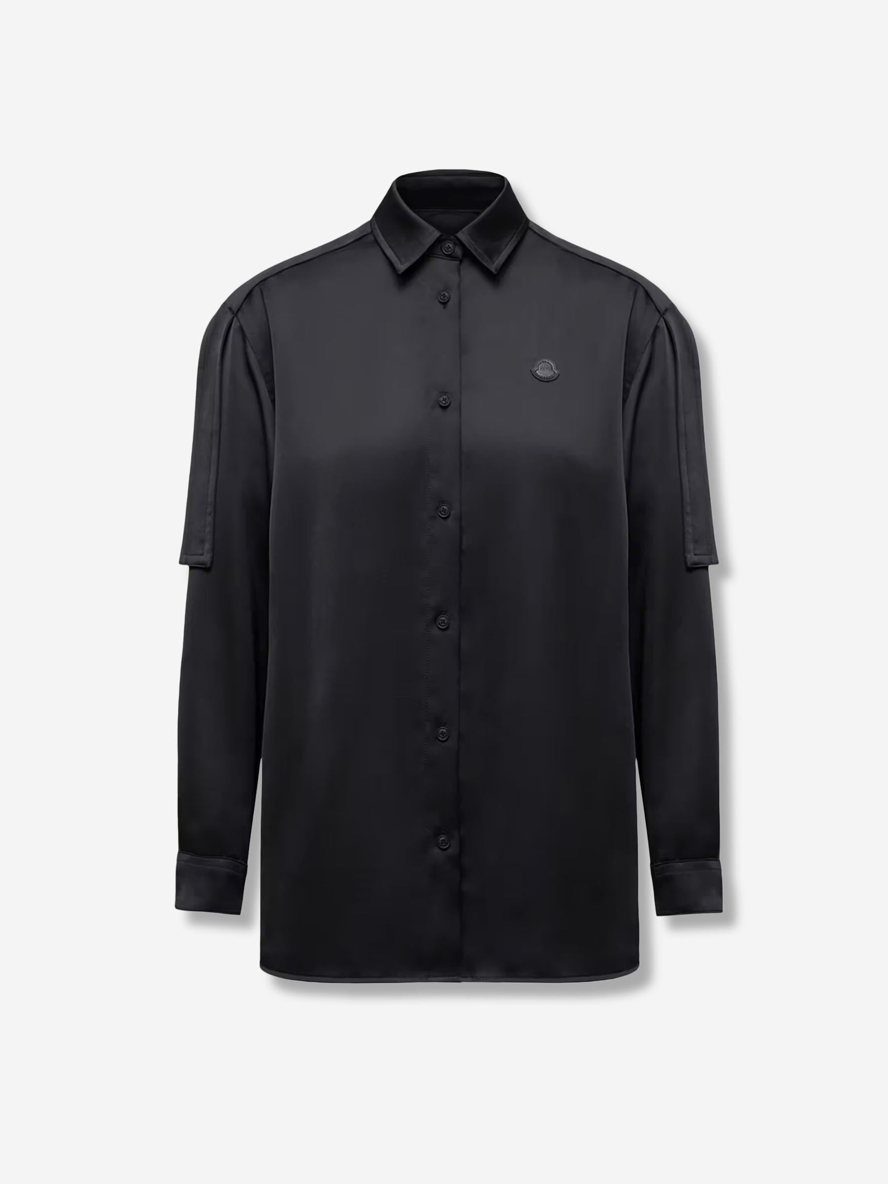Moncler Genius Edward Enninful Mujer Barcelona Camisa Satén Lisa color Negro sku 701-002338 01 - Foto 1