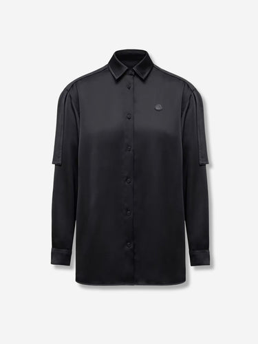 Moncler Genius Edward Enninful Mujer Barcelona Camisa Satén Lisa color Negro sku 701-002338 01 - Foto 1