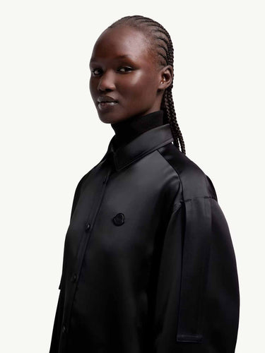 Moncler Genius Edward Enninful Mujer Barcelona Camisa Satén Lisa color Negro sku 701-002338 01 - Foto 3