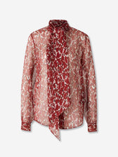 Saint Laurent Mujer Barcelona Camisa Seda Estampado color Rojo sku 701-002339 01 - Foto 1