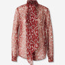 Saint Laurent Mujer Barcelona Camisa Seda Estampado color Rojo sku 701-002339 01 - Foto 1