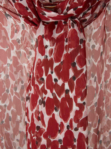 Saint Laurent Mujer Barcelona Camisa Seda Estampado color Rojo sku 701-002339 01 - Foto 3