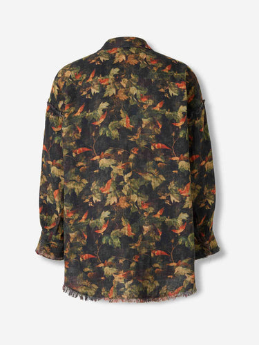 R13 Mujer Barcelona Camisa Estampado Reversible color Burdeos sku 701-002348 01 - Foto 4
