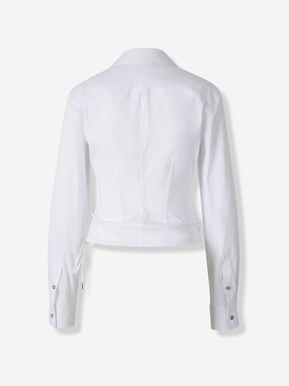 Mugler Mujer Barcelona Camisa Cremallera Algodón color Blanco sku 701-002355 01 - Foto 2