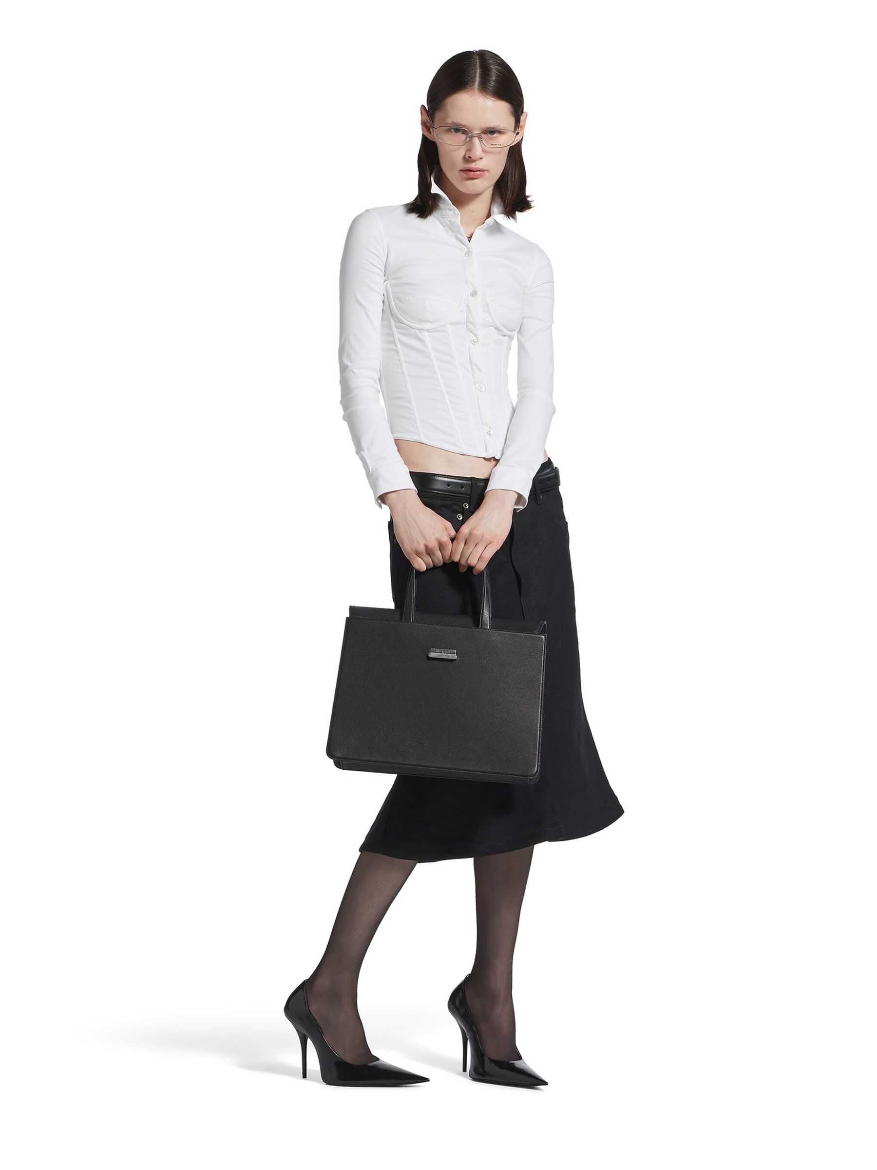 Balenciaga Mujer Barcelona Camisa Corsé color Blanco sku 701-002358 01 - Foto 2