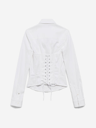 Balenciaga Mujer Barcelona Camisa Corsé color Blanco sku 701-002358 01 - Foto 3