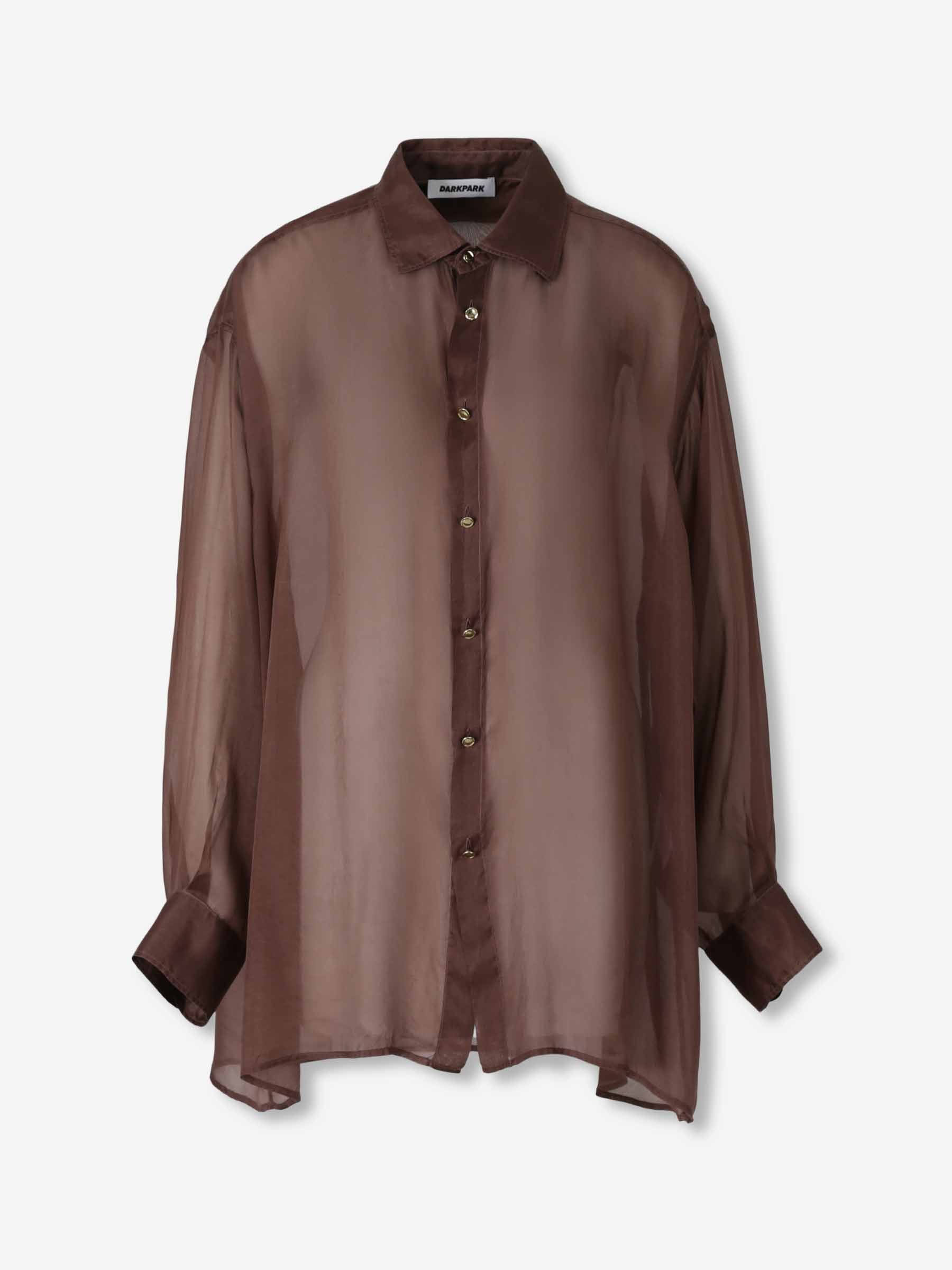 Darkpark Mujer Barcelona Camisa Seda Keanu color Marrón Oscuro sku 701-002359 01 - Foto 1