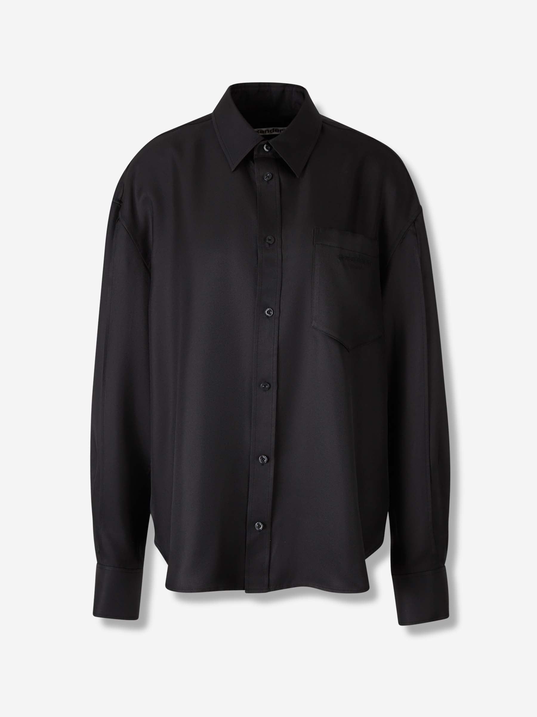 Alexander Wang Mujer Barcelona Camisa Lisa Seda color Negro sku 701-002363 01 - Foto 1