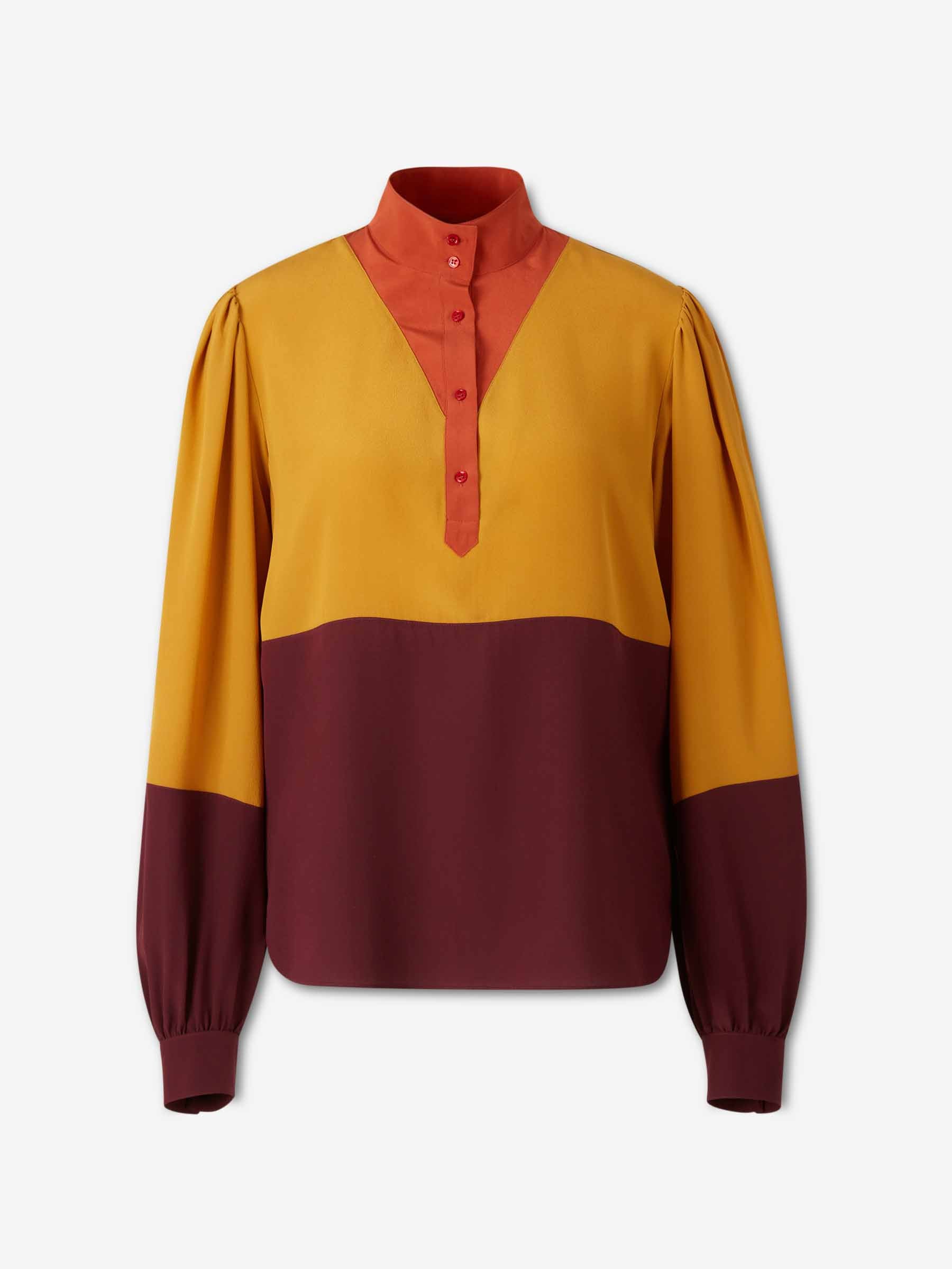 Saint Laurent Mujer Barcelona Blusa Colour Block color Multicolor sku 701-002367 01 - Foto 1