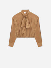 Saint Laurent Mujer Barcelona Blusa Lavalliére color Camel sku 701-002368 01 - Foto 1