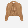 Saint Laurent Mujer Barcelona Blusa Lavalliére color Camel sku 701-002368 01 - Foto 1
