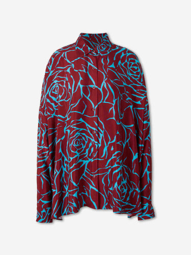 Dries Van Noten Mujer Barcelona Blusa Fluido Motivo Gráfico color Burdeos sku 701-002380 01 - Foto 1