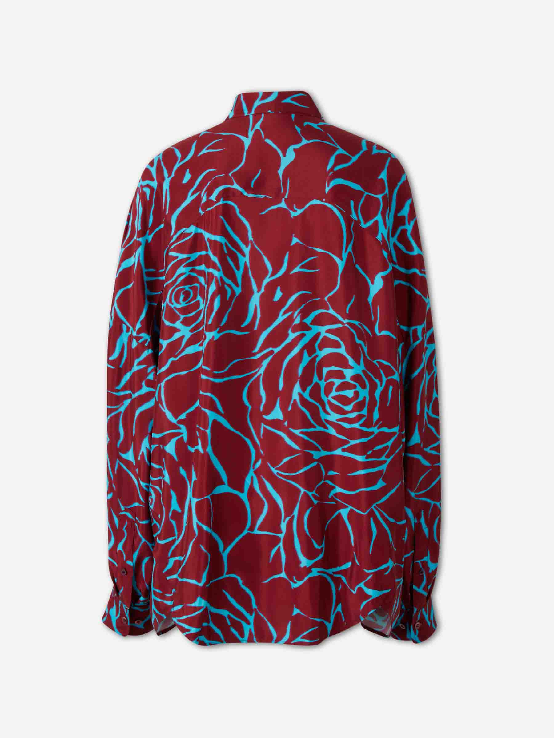 Dries Van Noten Mujer Barcelona Blusa Fluido Motivo Gráfico color Burdeos sku 701-002380 01 - Foto 2