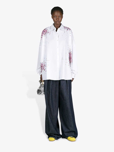 Dries Van Noten Mujer Barcelona Camisa Cocoon Oversized color Blanco sku 701-002382 01 - Foto 2