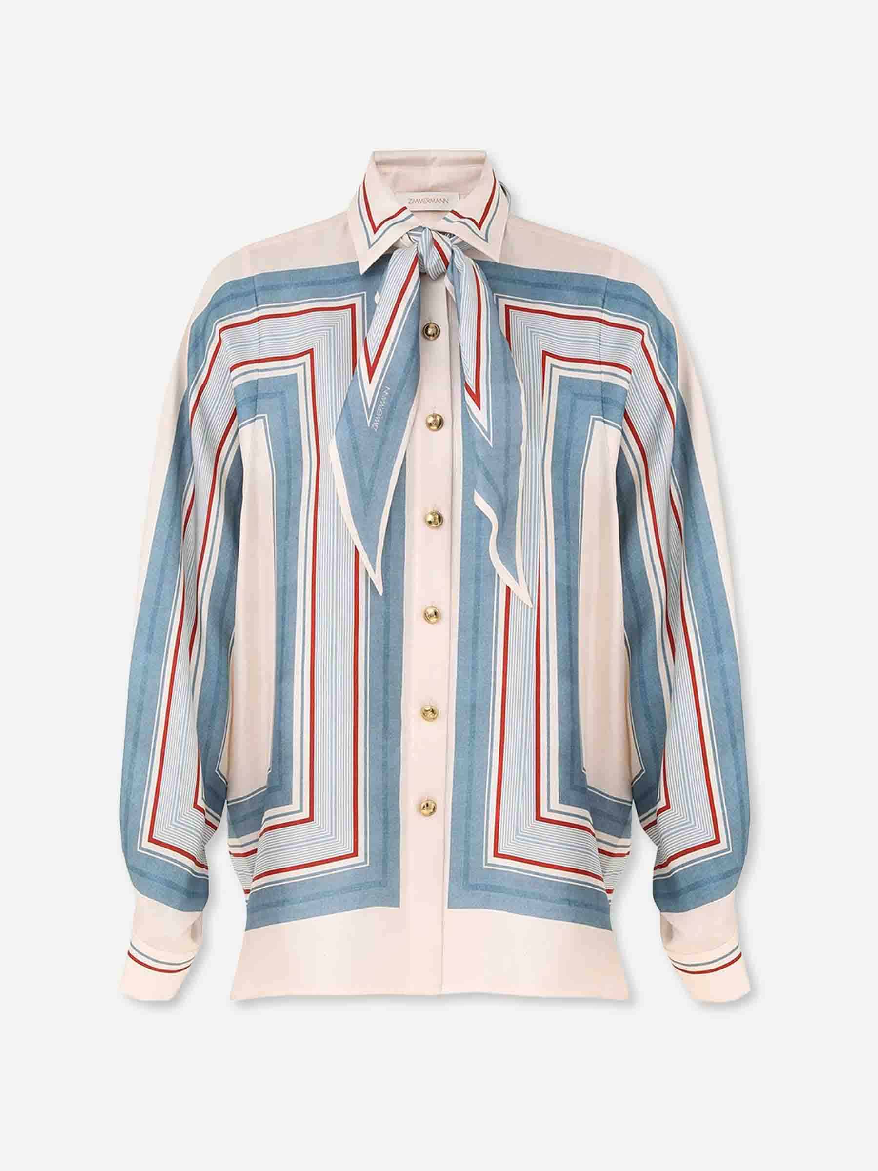 Zimmermann Mujer Barcelona Camisa Estampada Pañuelo color Multicolor sku 701-002399 00 - Foto 1