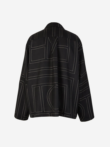 TOTEME Mujer Barcelona Blusa Seda Monograma color Negro sku 701-002404 01 - Foto 2