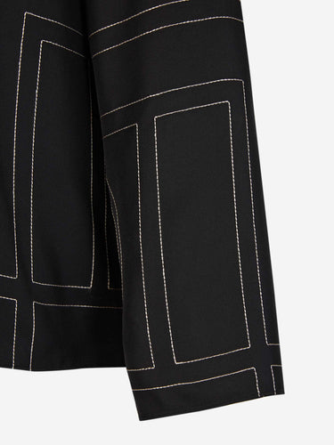 TOTEME Mujer Barcelona Blusa Seda Monograma color Negro sku 701-002404 01 - Foto 4