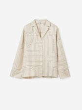 TOTEME Mujer Barcelona Blusa Seda Monograma color Marfil sku 701-002404 02 - Foto 1