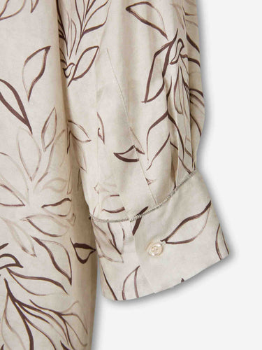 Peserico Mujer Barcelona Camisa Satén Estampada color Crema sku 701-002405 00 - Foto 4