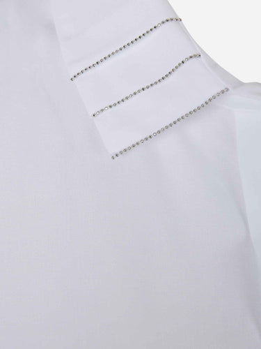 Peserico Mujer Barcelona Blusa Lisa Algodón color Blanco sku 701-002406 01 - Foto 3
