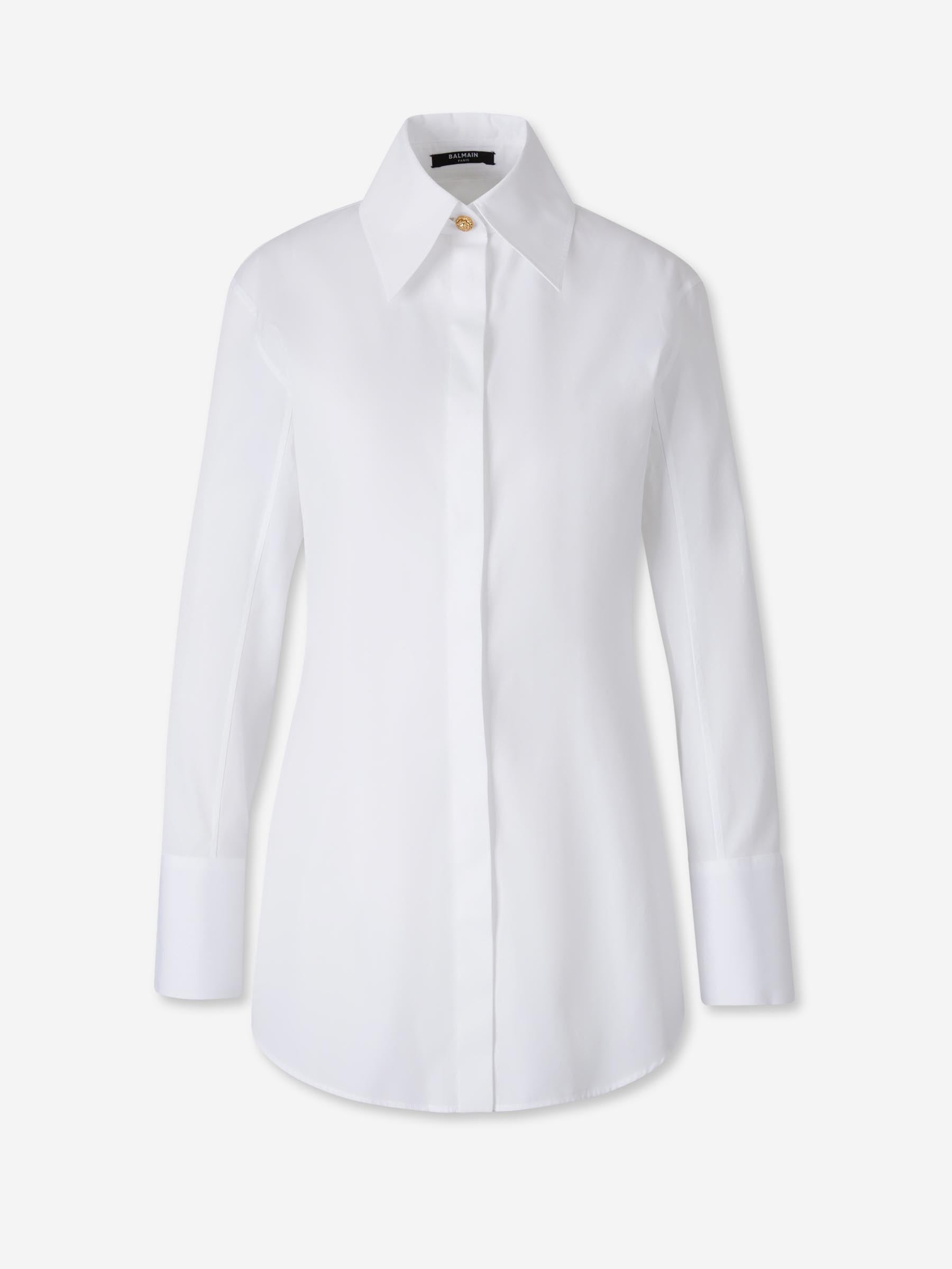 Balmain Mujer Barcelona Camisa Lisa Vestir color Blanco sku 701-002412 01 - Foto 1