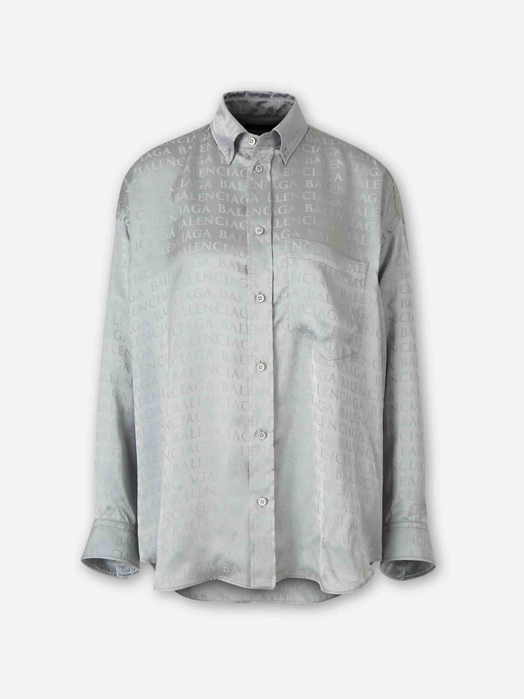 Balenciaga Mujer Barcelona Camisa Casual Jacquard color Gris sku 701-002414 01 - Foto 1