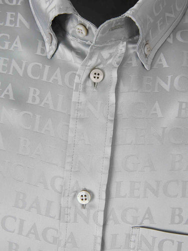 Balenciaga Mujer Barcelona Camisa Casual Jacquard color Gris sku 701-002414 01 - Foto 3