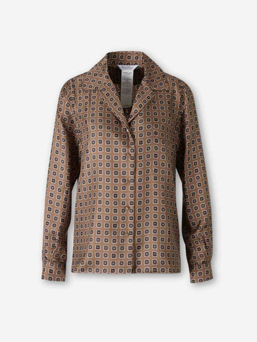Max Mara Mujer Barcelona Camisa Seda Estampada color Marrón sku 701-002419 01 - Foto 1