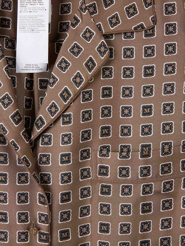 Max Mara Mujer Barcelona Camisa Seda Estampada color Marrón sku 701-002419 01 - Foto 3