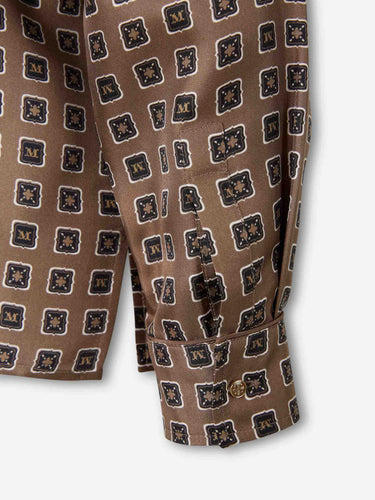 Max Mara Mujer Barcelona Camisa Seda Estampada color Marrón sku 701-002419 01 - Foto 4