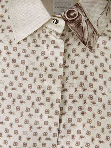 Max Mara Mujer Barcelona Camisa Estampada Seda color Marfil sku 701-002420 01 - Foto 3