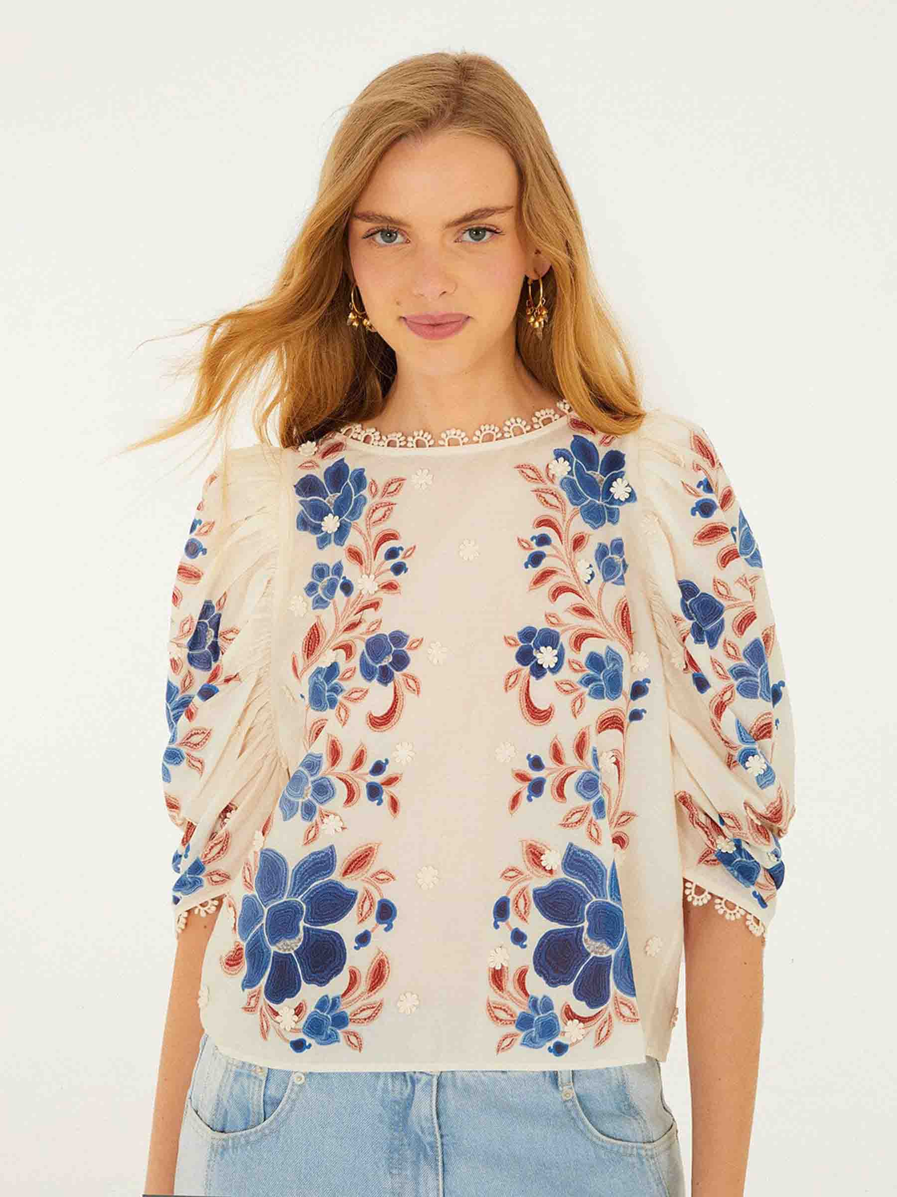 Farm Rio Mujer Barcelona Blusa Manga Corta color Multicolor sku 701-002421 01 - Foto 1