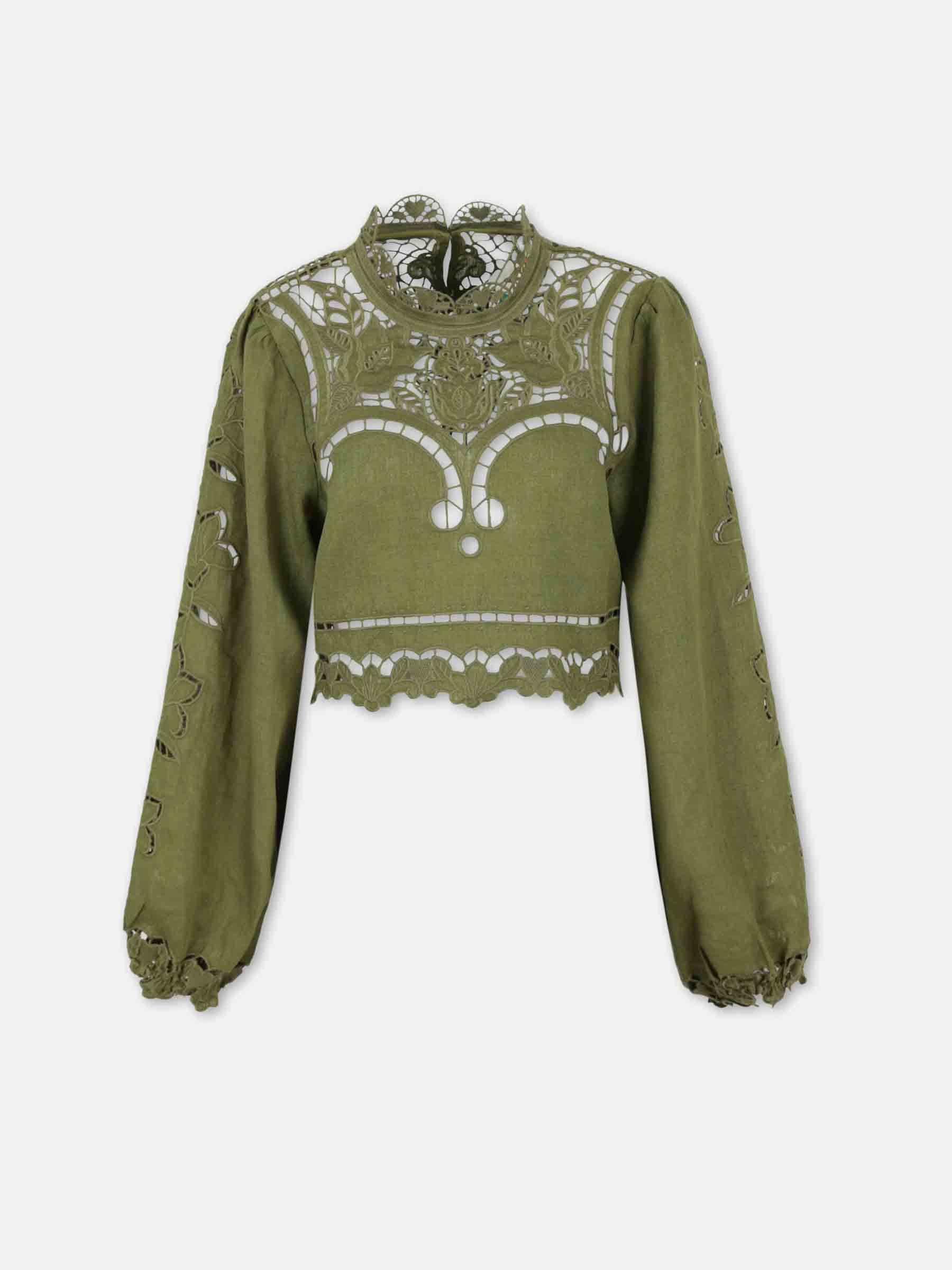 Blusa Richelieu Lino