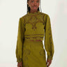 Farm Rio Mujer Barcelona Blusa Richelieu Lino color Verde sku 701-002423 01 - Foto 1