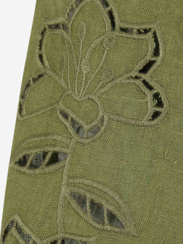 Farm Rio Mujer Barcelona Blusa Richelieu Lino color Verde sku 701-002423 01 - Foto 2