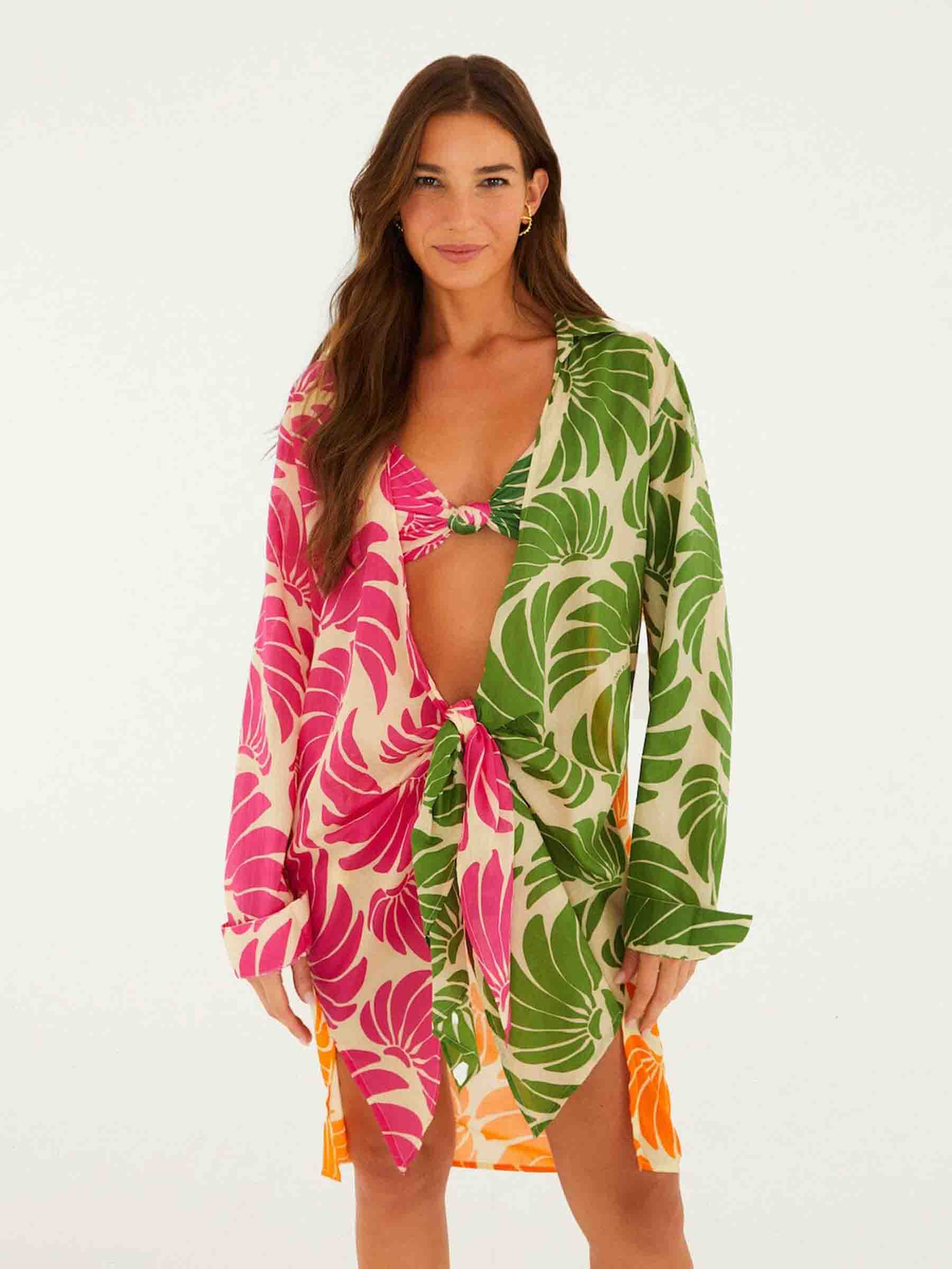 Farm Rio Mujer Barcelona Blusa Larga Estampada color Multicolor sku 701-002424 01 - Foto 1