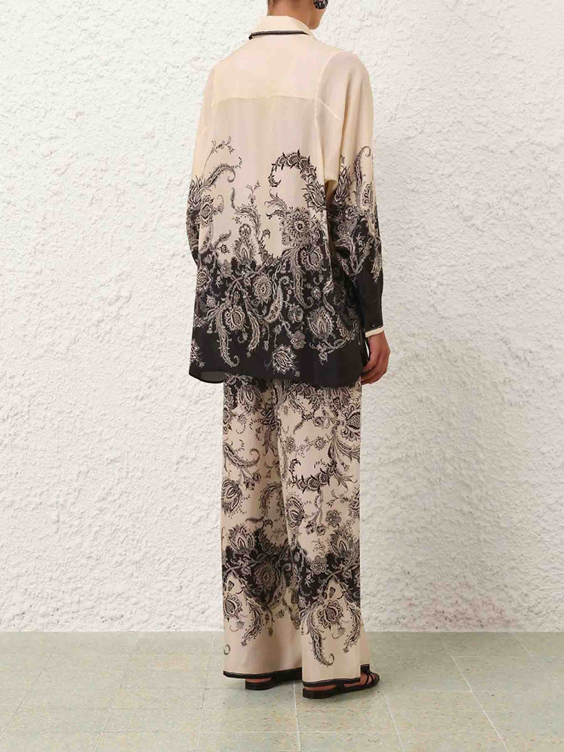 Zimmermann Mujer Barcelona Camisa Holgada Rhiannon color Blanco Y Negro sku 701-002426 01 - Foto 2